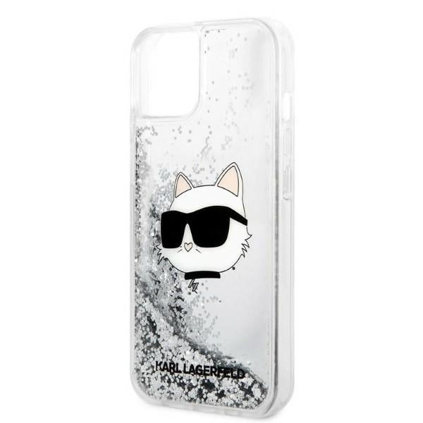 Kotelo Apple iPhone 14 Plus -puhelimelle, Karl Lagerfeld, Glitter Choupette's Head, Hopea