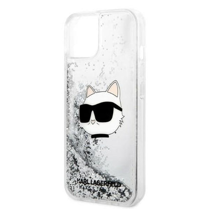 Kotelo Apple iPhone 14 Plus -puhelimelle, Karl Lagerfeld, Glitter Choupette's Head, Hopea