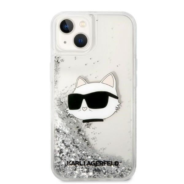 Kotelo Apple iPhone 14 Plus -puhelimelle, Karl Lagerfeld, Glitter Choupette's Head, Hopea