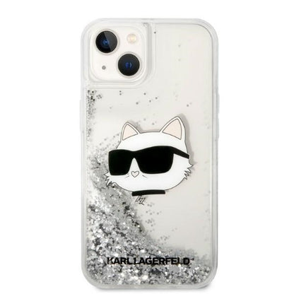 Kotelo Apple iPhone 14 Plus -puhelimelle, Karl Lagerfeld, Glitter Choupette's Head, Hopea