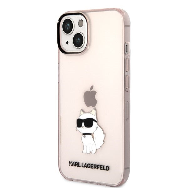 Kotelo Apple iPhone 14 Plus:lle, Karl Lagerfeld, Ikonik Choupette, Pinkki