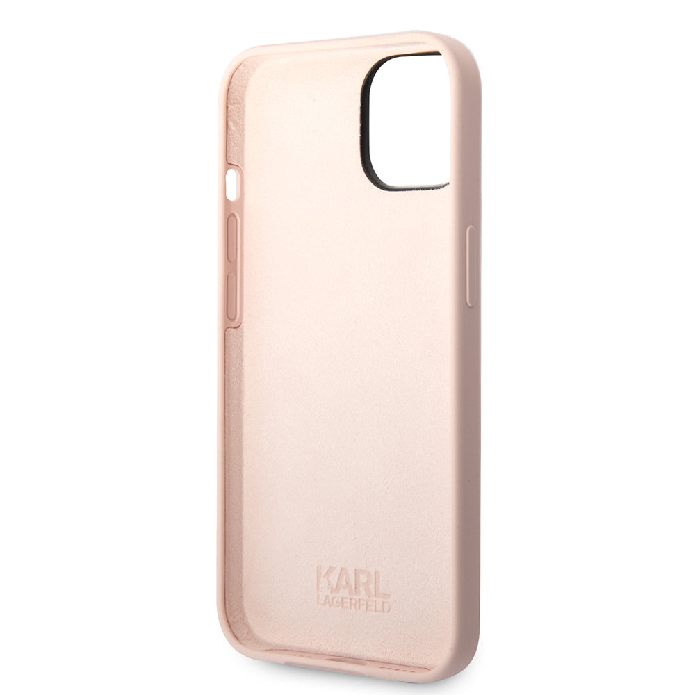 Case for Apple iPhone 14 Plus, Karl Lagerfeld, Silicone Karl's Head, Pink