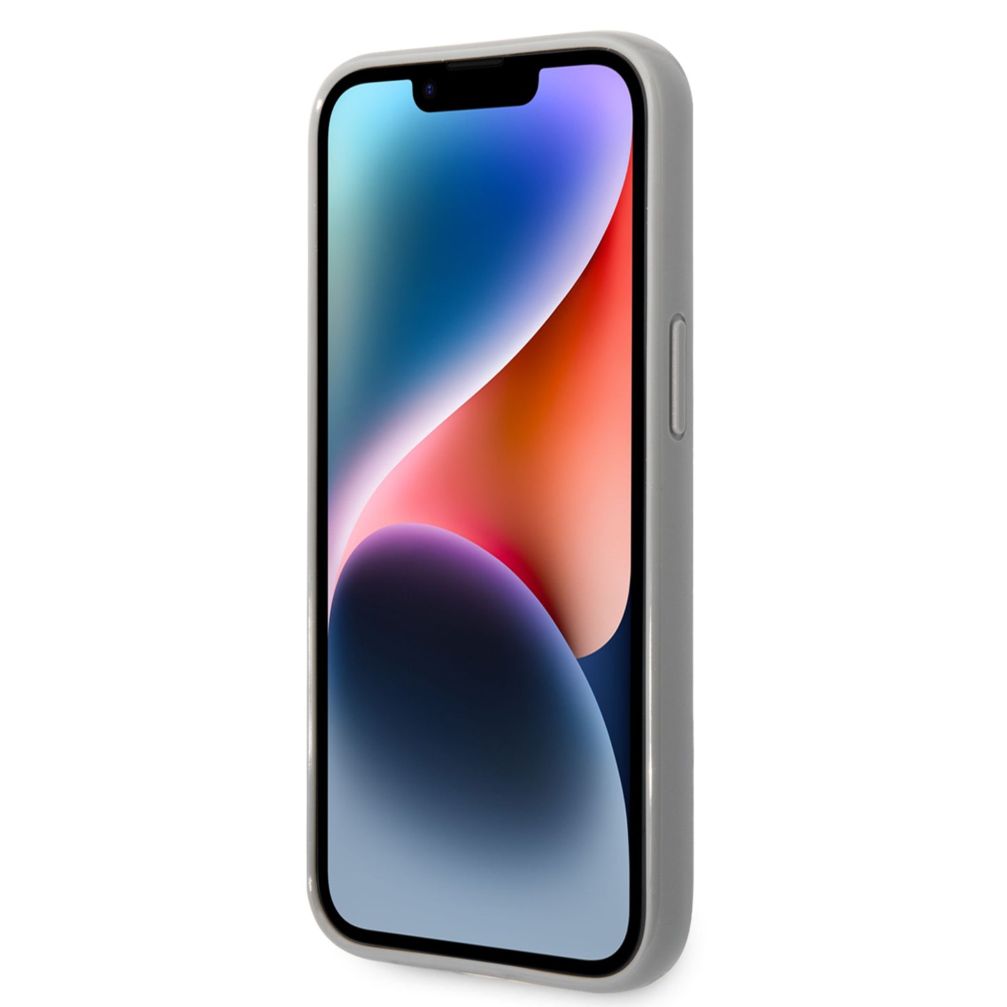 Suojakotelo Apple iPhone 14 Plus -puhelimelle, Karl Lagerfeld, Monogram Iridescent, Hopeanvärinen