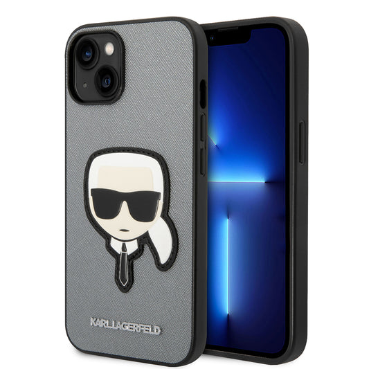 Suojakotelo Apple iPhone 14 Plus, Karl Lagerfeld, Saffiano Karl's Head, Hopea