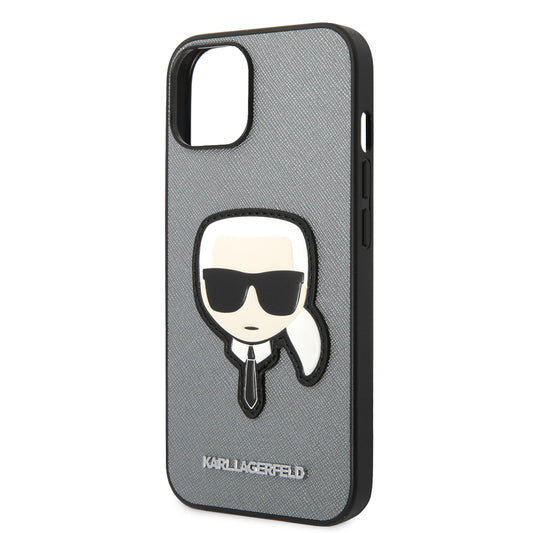 Suojakotelo Apple iPhone 14 Plus, Karl Lagerfeld, Saffiano Karl's Head, Hopea