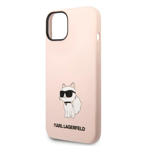 Kotelo Apple iPhone 14 Plus -puhelimelle, Karl Lagerfeld, Silicone Choupette, Pinkki