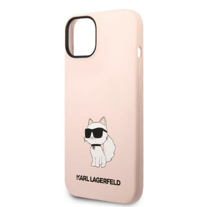 Kotelo Apple iPhone 14 Plus -puhelimelle, Karl Lagerfeld, Silicone Choupette, Pinkki