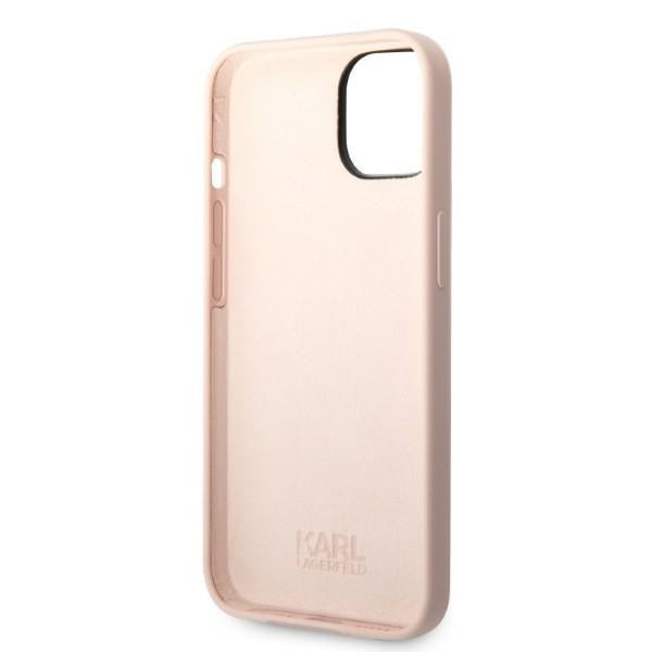 Kotelo Apple iPhone 14 Plus -puhelimelle, Karl Lagerfeld, Silicone Choupette, Pinkki