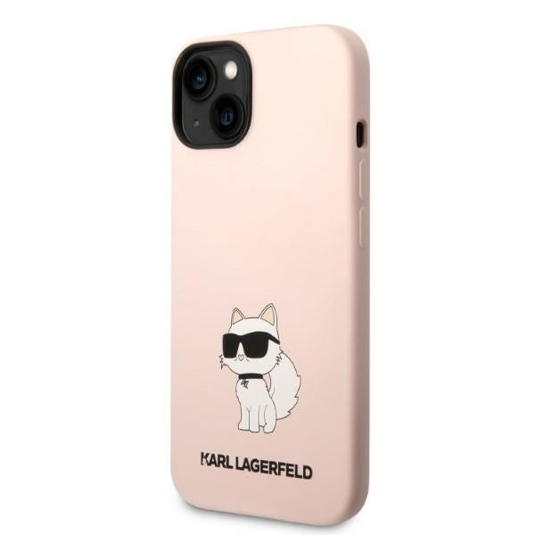 Kotelo Apple iPhone 14 Plus -puhelimelle, Karl Lagerfeld, Silicone Choupette, Pinkki