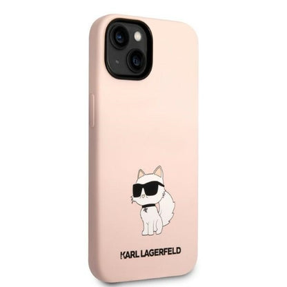 Kotelo Apple iPhone 14 Plus -puhelimelle, Karl Lagerfeld, Silicone Choupette, Pinkki