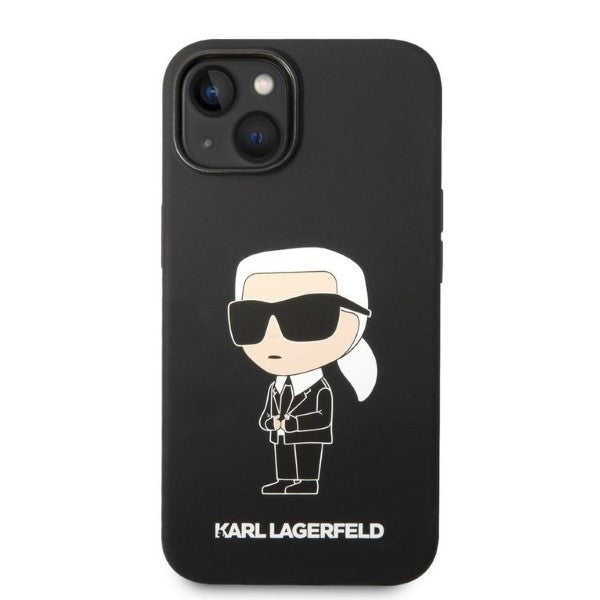 Suojakotelo Apple iPhone 14 Plus -puhelimelle, Karl Lagerfeld, Silicone Ikonik Karl, Musta