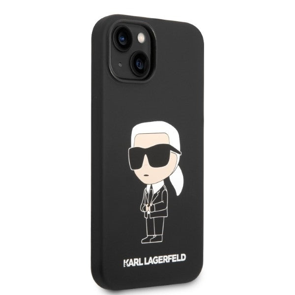 Suojakotelo Apple iPhone 14 Plus -puhelimelle, Karl Lagerfeld, Silicone Ikonik Karl, Musta