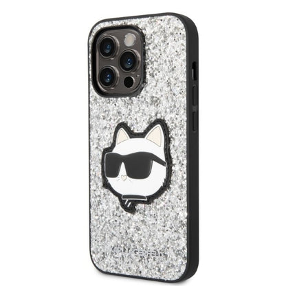 Kotelo Apple iPhone 14 Prolle, Karl Lagerfeld, Glitter Choupette Patch, Hopea