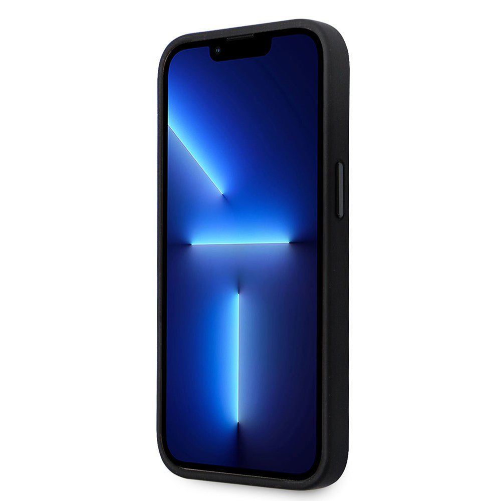 Kotelo Apple iPhone 14 Prolle, Karl Lagerfeld, Silicone Choupette Metal, Musta