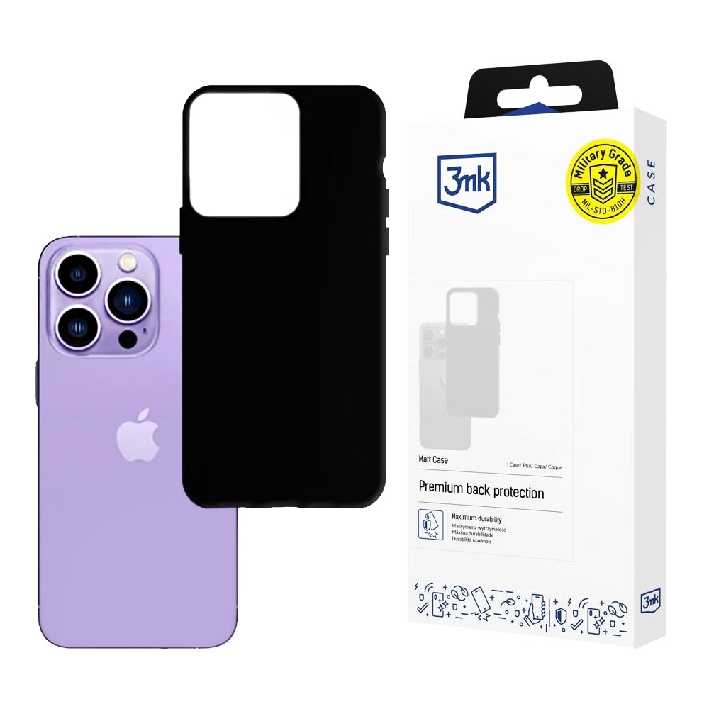 Suojakotelo Apple iPhone 14 Pro Max, 3MK, Matta Musta