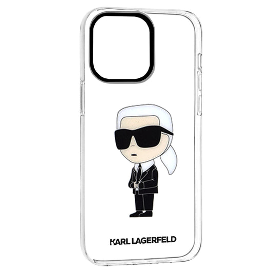Kotelo Apple iPhone 14 Pro Max:lle, Karl Lagerfeld, Ikonik Karl, Läpinäkyvä