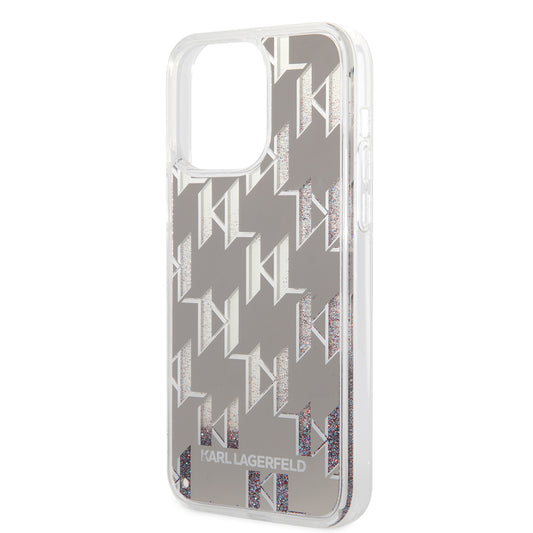 Kotelo Apple iPhone 14 Pro Max:lle, Karl Lagerfeld, Liquid Glitter Monogram, Hopea