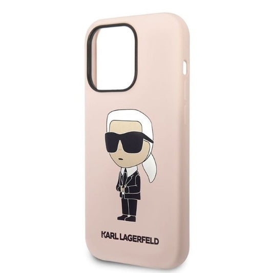 Suojakotelo Apple iPhone 14 Pro Maxille, Karl Lagerfeld, Silicone Ikonik NFT, Pinkki