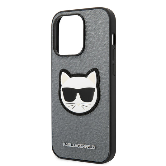 Kotelo Apple iPhone 14 Pro Maxille, Karl Lagerfeld, Saffiano Choupette's Head, Hopea