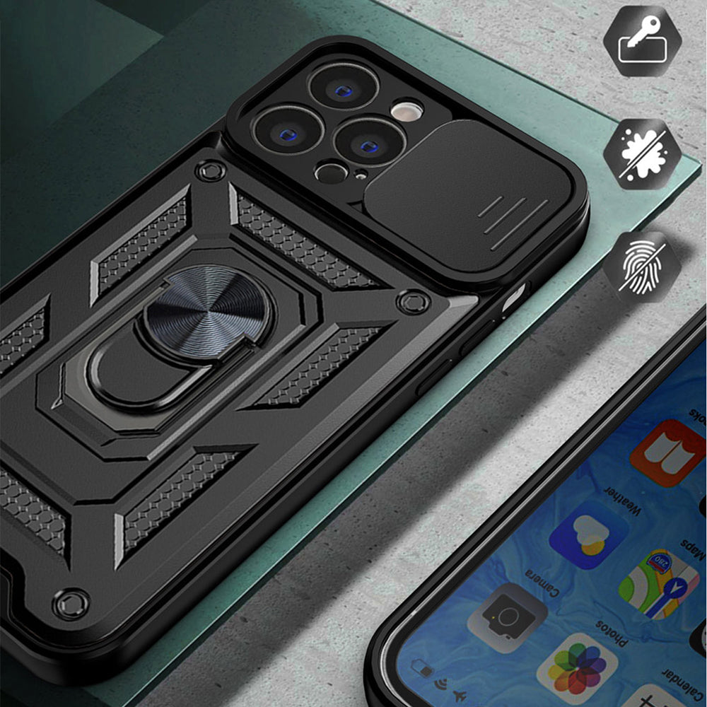 Kuori Apple iPhone 14 Pro Maxille, Techsuit, CamShield, Musta