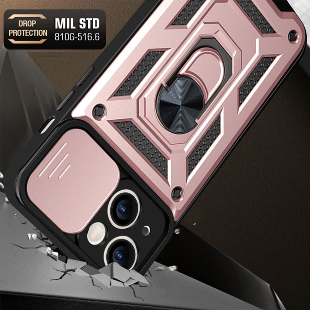 Kuori Apple iPhone 14 Pro:lle, Techsuit, CamShield, vaaleanpunainen