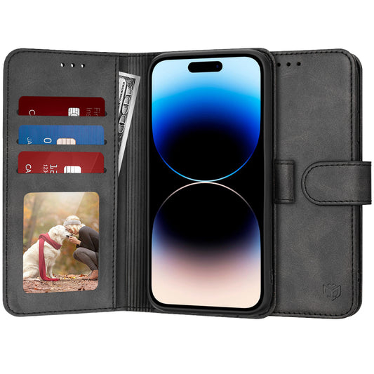 Kuori Apple iPhone 14 Pro:lle, Techsuit, Diary Book, Musta