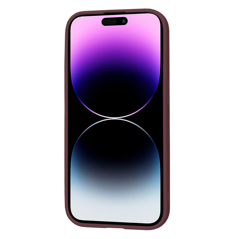 Kotelo Apple iPhone 14 Prolle, Techsuit, SoftFlex, Kirsikanpunainen