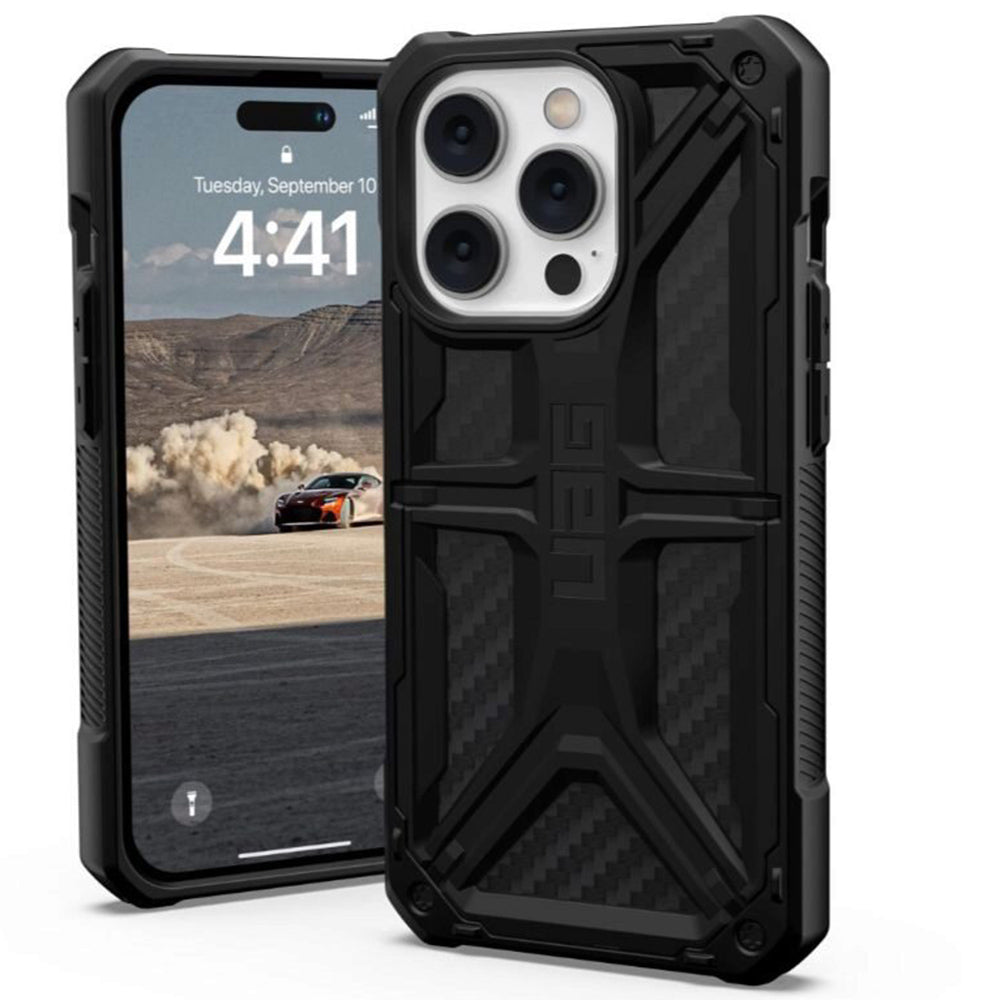 Kuori Apple iPhone 14 Pro:lle, Urban Armor Gear, Monarch Carbon, Musta
