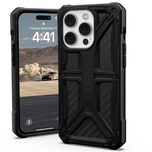 Kuori Apple iPhone 14 Pro:lle, Urban Armor Gear, Monarch Carbon, Musta