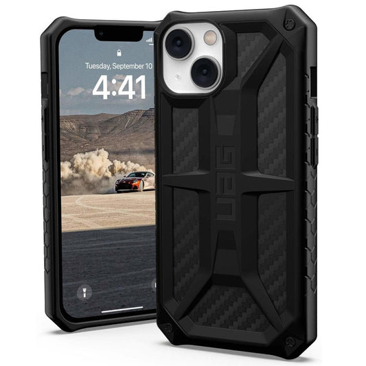 Kuori Apple iPhone 14:lle, Urban Armor Gear, Monarch Carbon, Musta