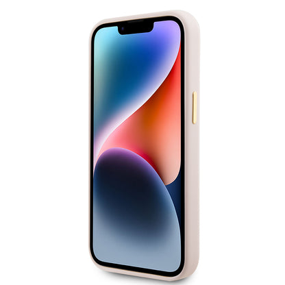 Suojakotelo Apple iPhone 15:lle, Guess, Logo Strass 4G, Vaaleanpunainen