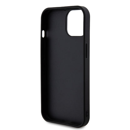 Kotelo Apple iPhone 15:lle, Guess, Rhinestone Metal Logo, Keltainen