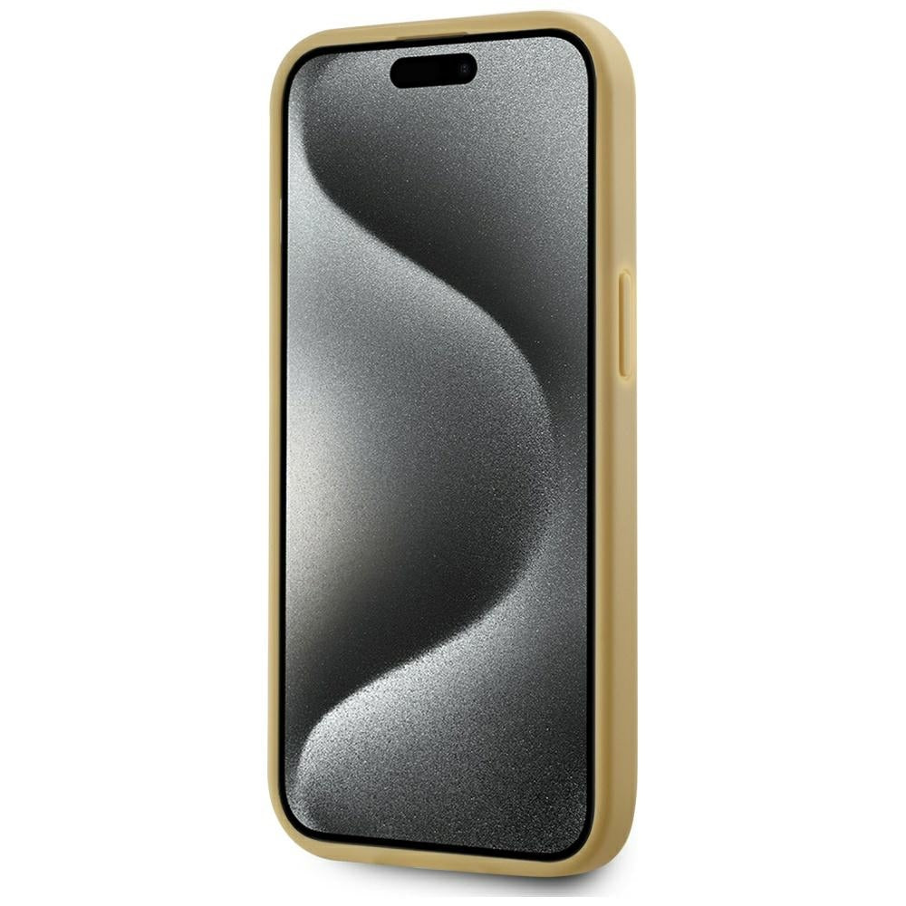Kotelo Apple iPhone 15:lle, Karl Lagerfeld, Metal Signature, Kultainen