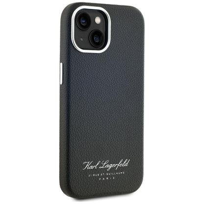 Kotelo Apple iPhone 15:lle, Karl Lagerfeld, RSG, Musta