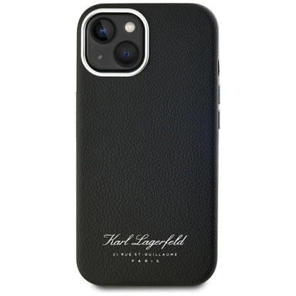Kotelo Apple iPhone 15:lle, Karl Lagerfeld, RSG, Musta