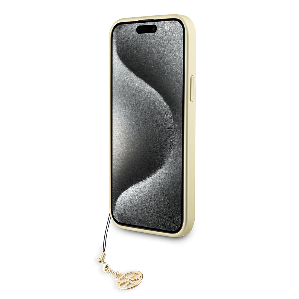 Suojakotelo Apple iPhone 15 Plus, Guess, 4G Charm, Harmaa