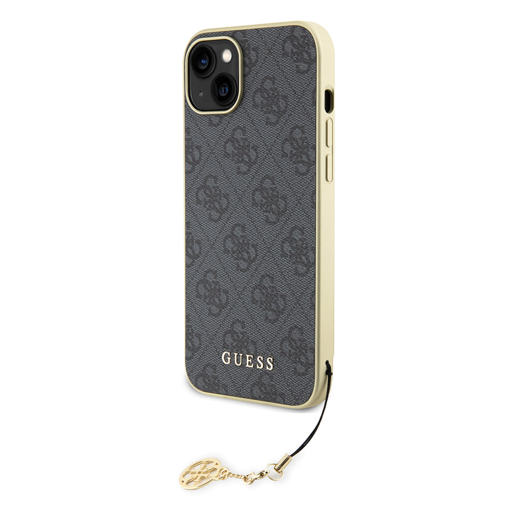 Suojakotelo Apple iPhone 15 Plus, Guess, 4G Charm, Harmaa