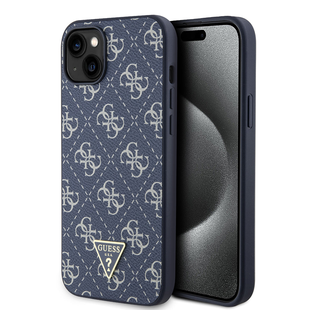 Suojakotelo Apple iPhone 15 Plus, Guess, 4G Triangle Logo, Sininen