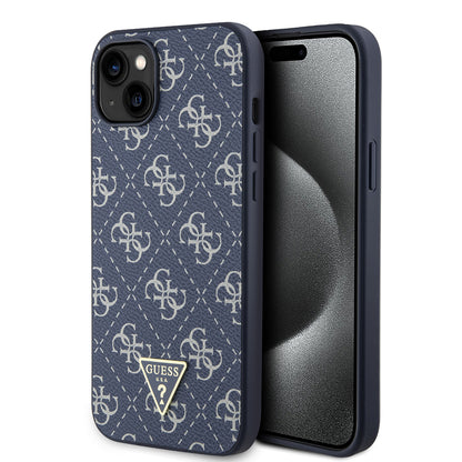 Suojakotelo Apple iPhone 15 Plus, Guess, 4G Triangle Logo, Sininen