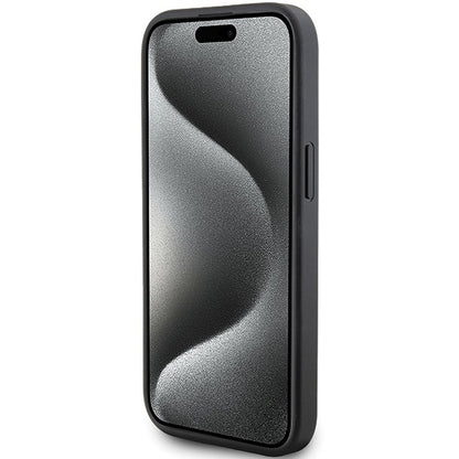 Kotelo Apple iPhone 15 Plus:lle, Karl Lagerfeld, Diagonal Quilted K -kuviolla, Musta