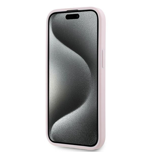 Kotelo Apple iPhone 15 Plus, Karl Lagerfeld, Diagonal Quilted Script, Pinkki