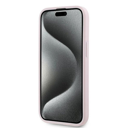 Kotelo Apple iPhone 15 Plus, Karl Lagerfeld, Diagonal Quilted Script, Pinkki