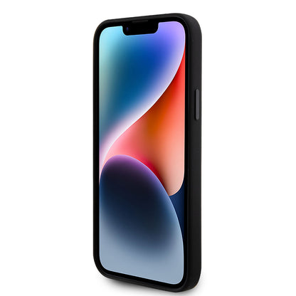 Kotelo Apple iPhone 15 Plus -puhelimelle, Karl Lagerfeld, Silicone Karl & Choupette's Heads, Musta