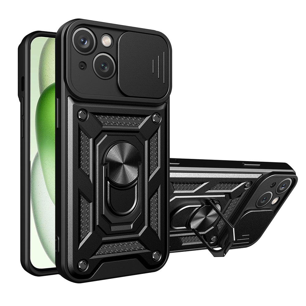 Kuori Apple iPhone 15 Plus:lle, Techsuit, CamShield, Musta