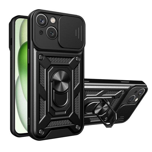 Kuori Apple iPhone 15 Plus:lle, Techsuit, CamShield, Musta