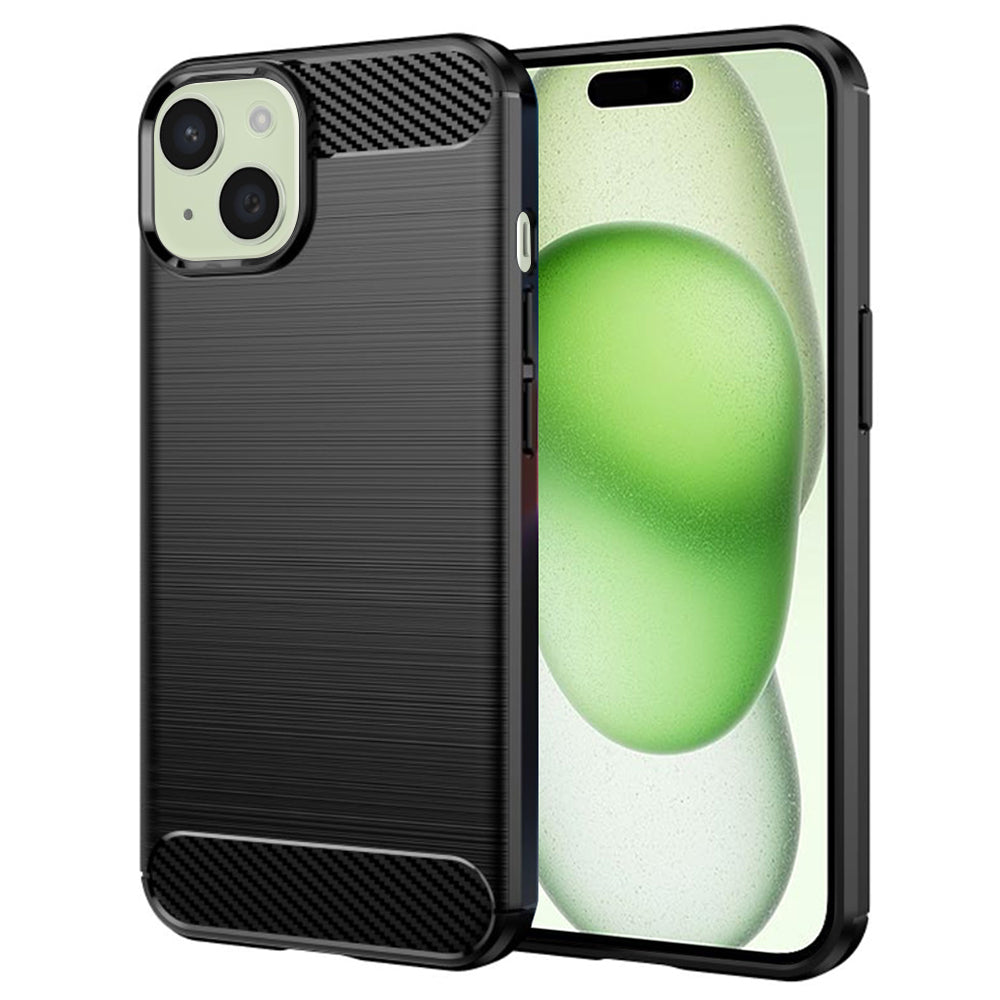 Kuori Apple iPhone 15 Plus:lle, Techsuit, Hiili, Musta