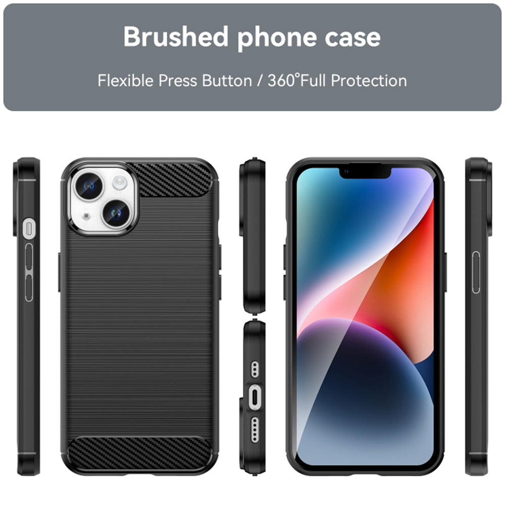 Kuori Apple iPhone 15 Plus:lle, Techsuit, Hiili, Musta