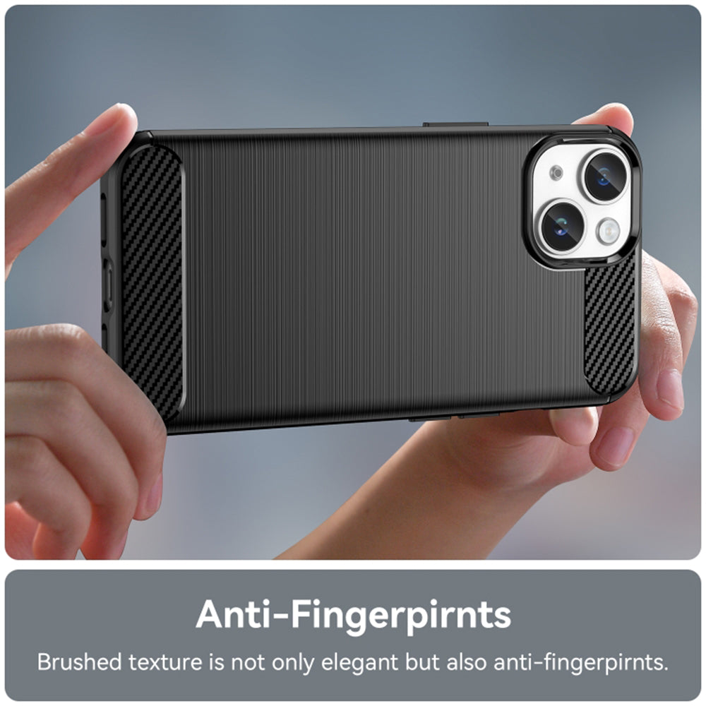 Kuori Apple iPhone 15 Plus:lle, Techsuit, Hiili, Musta