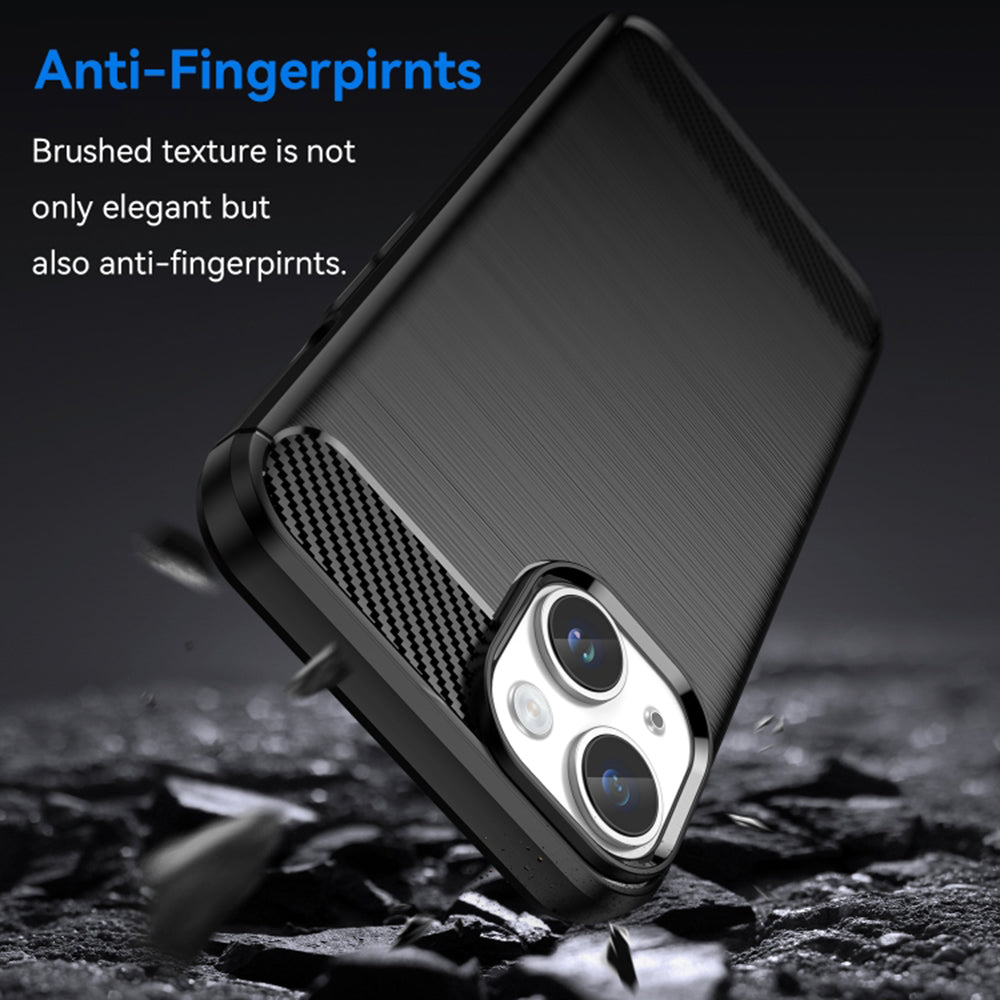 Kuori Apple iPhone 15 Plus:lle, Techsuit, Hiili, Musta