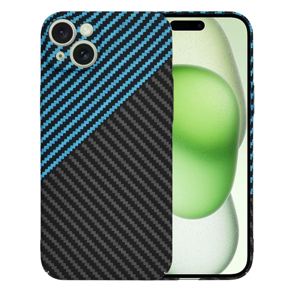 Kuori Apple iPhone 15 Plus:lle, Techsuit, Carbonite FiberShell, Musta Bleu